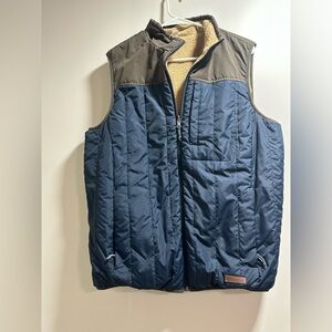 Free Country Men's Blue and Brown Vest